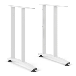 Prima Desk 120cm In White With White Legs