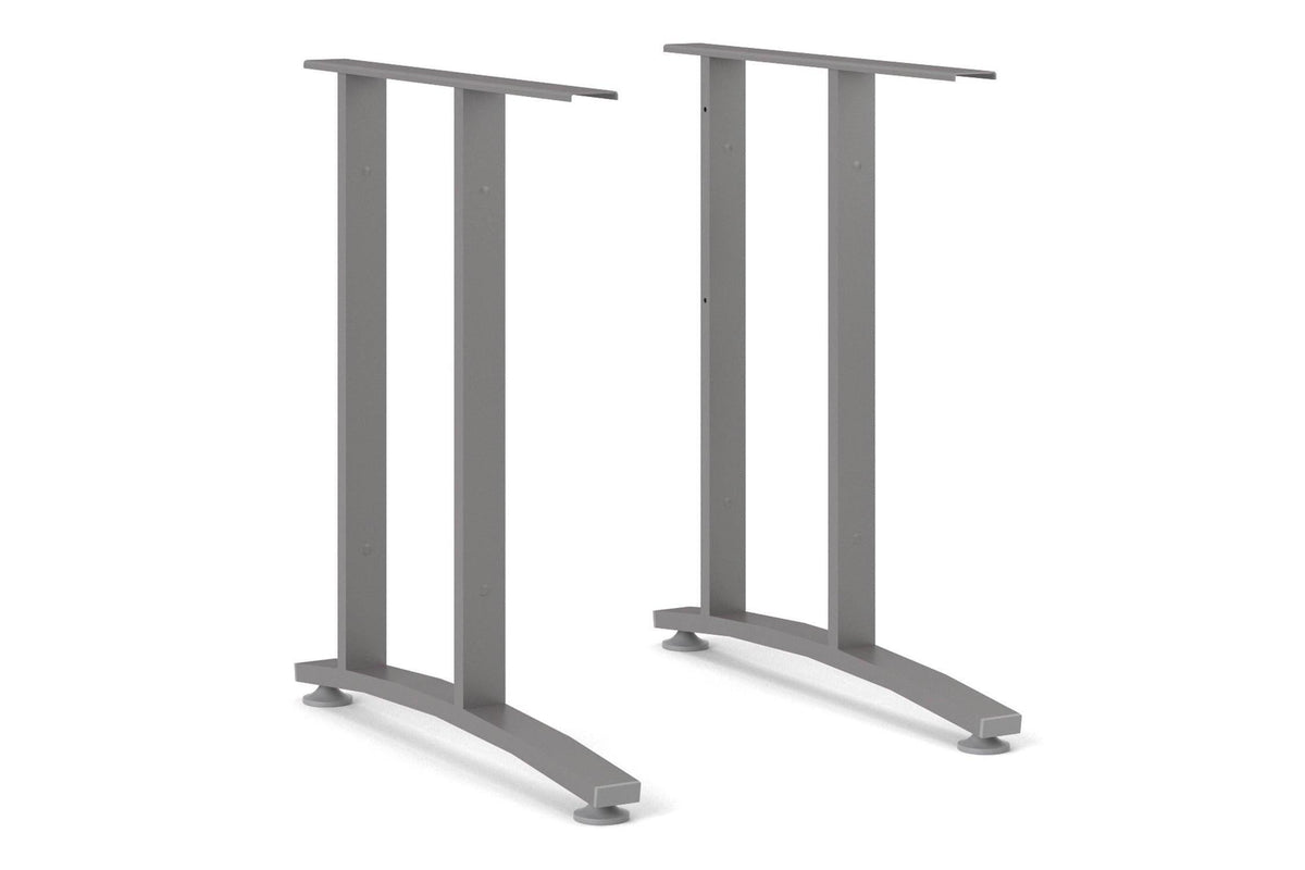 Prima Desk 120cm In Oak With Silver Grey Steel Legs