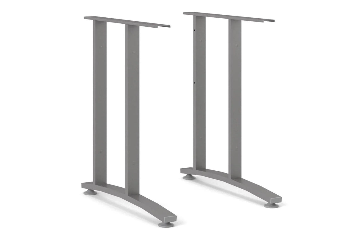 Prima Desk 120cm In Oak With Silver Grey Steel Legs