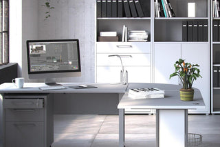 Prima Bookcase 2 Shelves With 2 Drawers 2 Doors In White