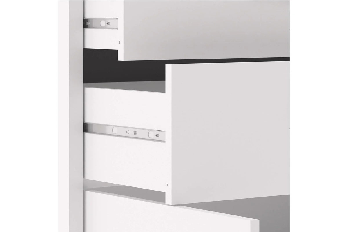 Prima Bookcase 2 Shelves With 2 Drawers 2 Doors In White