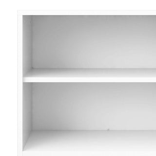 Prima Bookcase 3 Shelves with 2 Doors in White - Msofas LTD