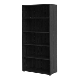 Prima Bookcase 4 Shelves in Black Woodgrain - Msofas LTD