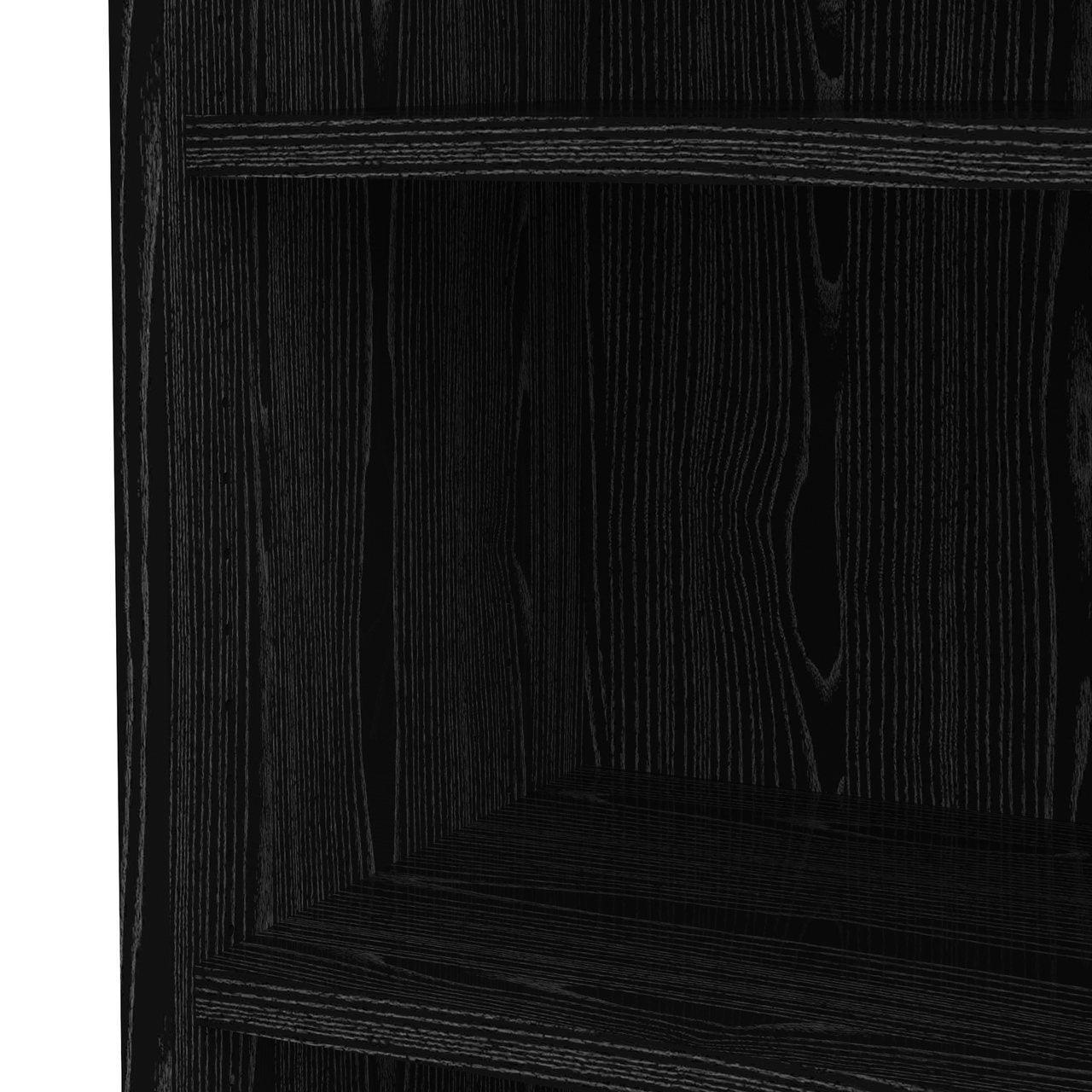 Prima Bookcase 4 Shelves in Black Woodgrain