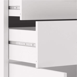 Prima Bookcase 3 Shelves With 2 Drawers And 2 Doors In White - Msofas LTD