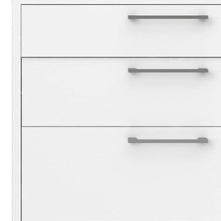 Prima Bookcase 2 Shelves with 2 Drawers + 2 File Drawers in White - Msofas LTD