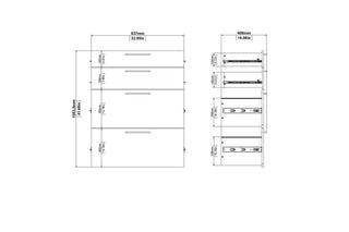 Prima Bookcase 2 Shelves With 2 Drawers 2 File Drawers In Oak