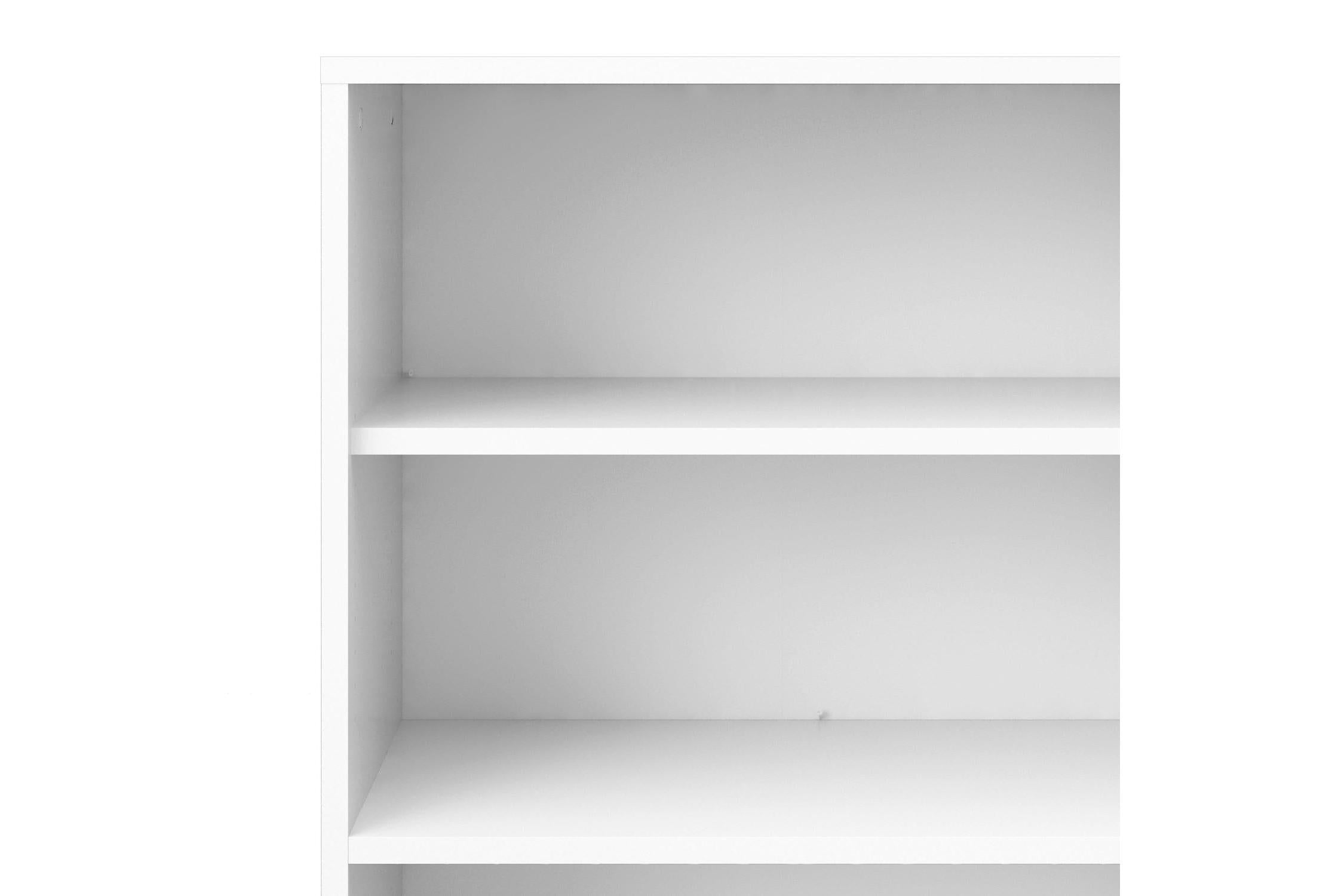 Prima Bookcase 4 Shelves With 2 Doors In White