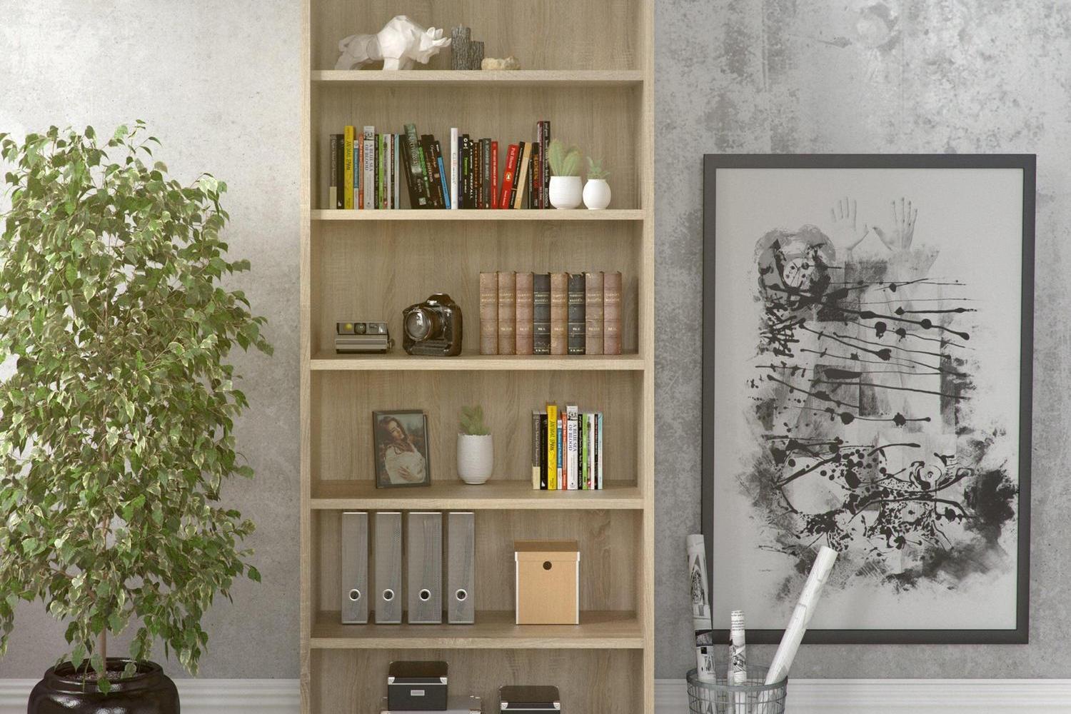 Prima Bookcase 5 Shelves In Oak