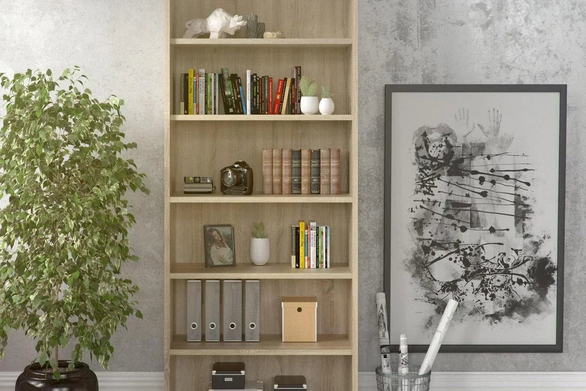 Prima Bookcase 5 Shelves In Oak