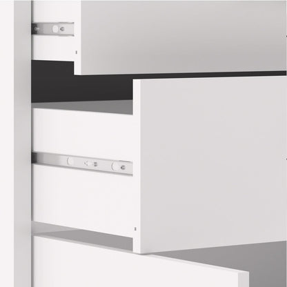 Prima Bookcase 1 Shelf With 2 Drawers + 2 Doors In White