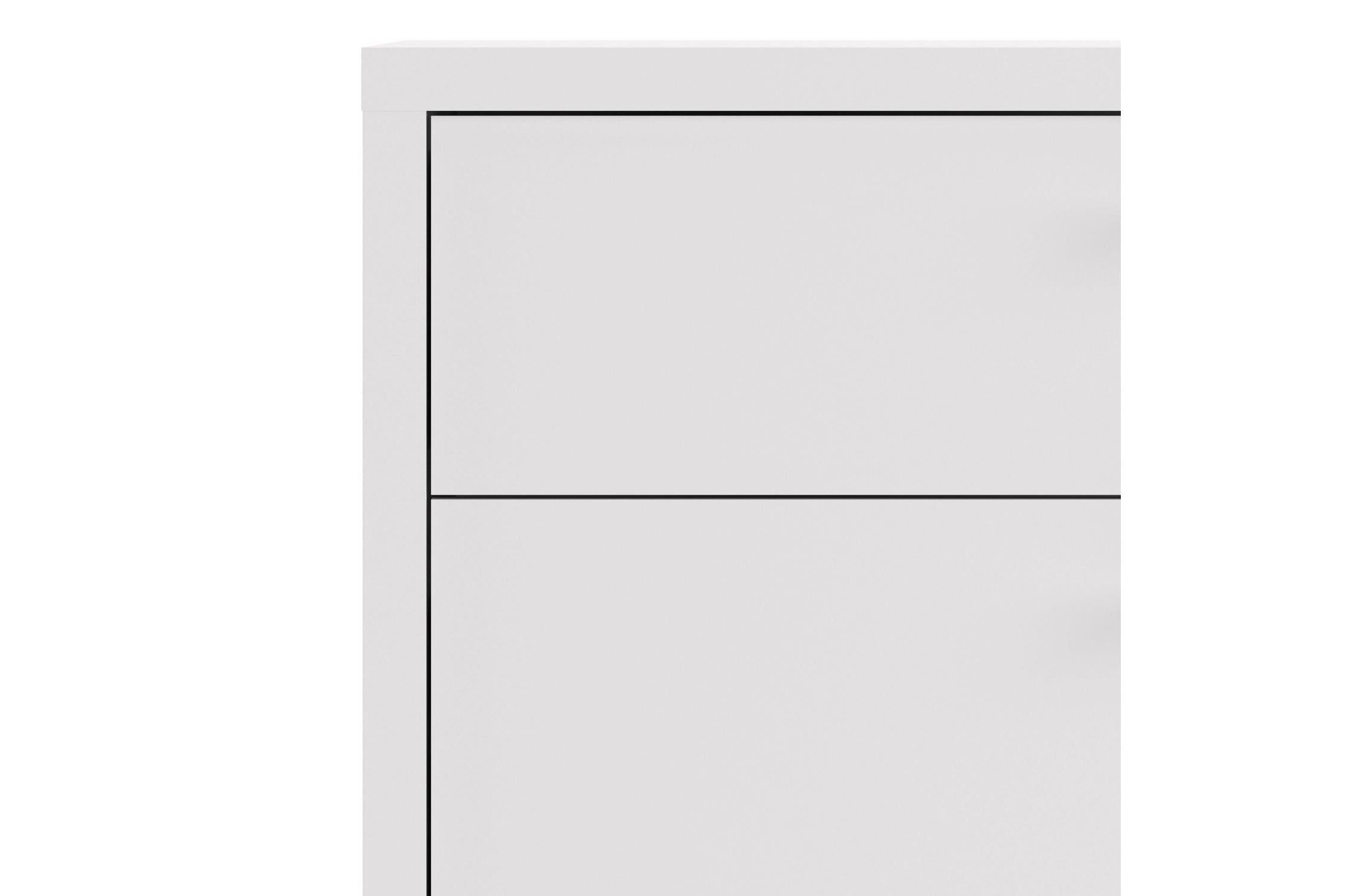 Prima Bookcase with Drawers and Doors in White