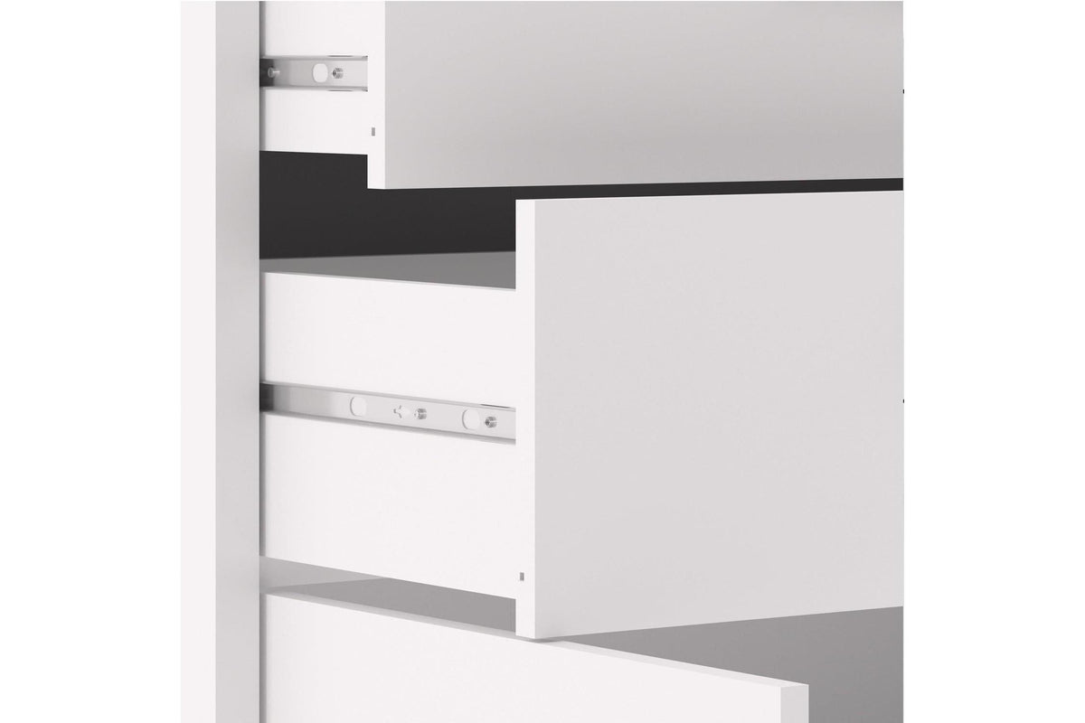 Prima Bookcase with Drawers and Doors in White