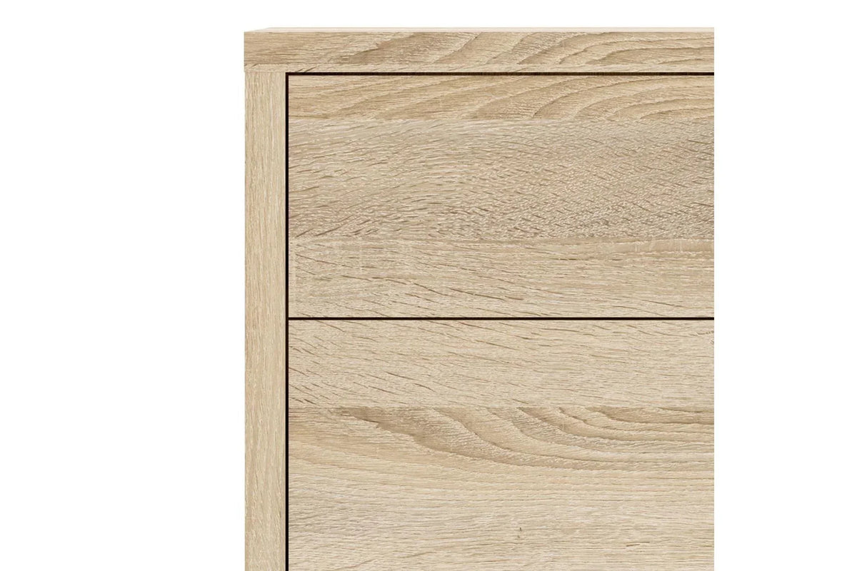 Prima Bookcase 1 Shelf with 2 Drawers and Doors in Oak