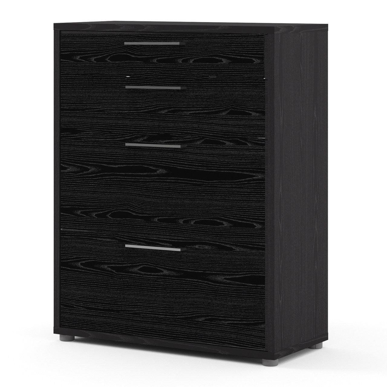 Prima Office Storage With 2 Drawers In Black Woodgrain