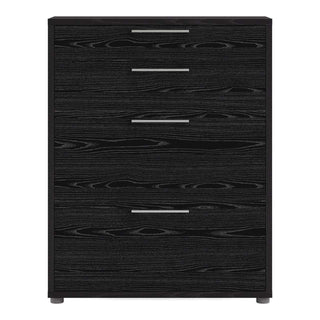 Prima Office Storage With 2 Drawers In Black Woodgrain - Msofas LTD