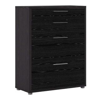 Prima Office Storage With 2 Drawers In Black Woodgrain - Msofas LTD