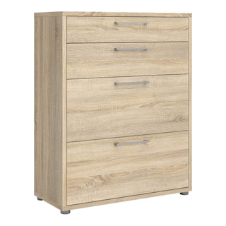 Prima Office Storage With 2 Drawers + 2 File Drawers In Oak - Msofas LTD