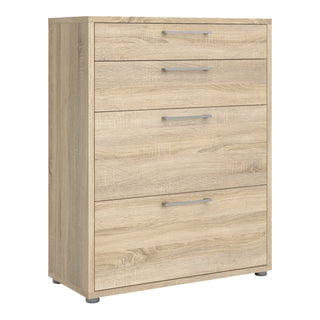 Prima Office Storage with 2 Drawers and 2 File Drawers in Oak