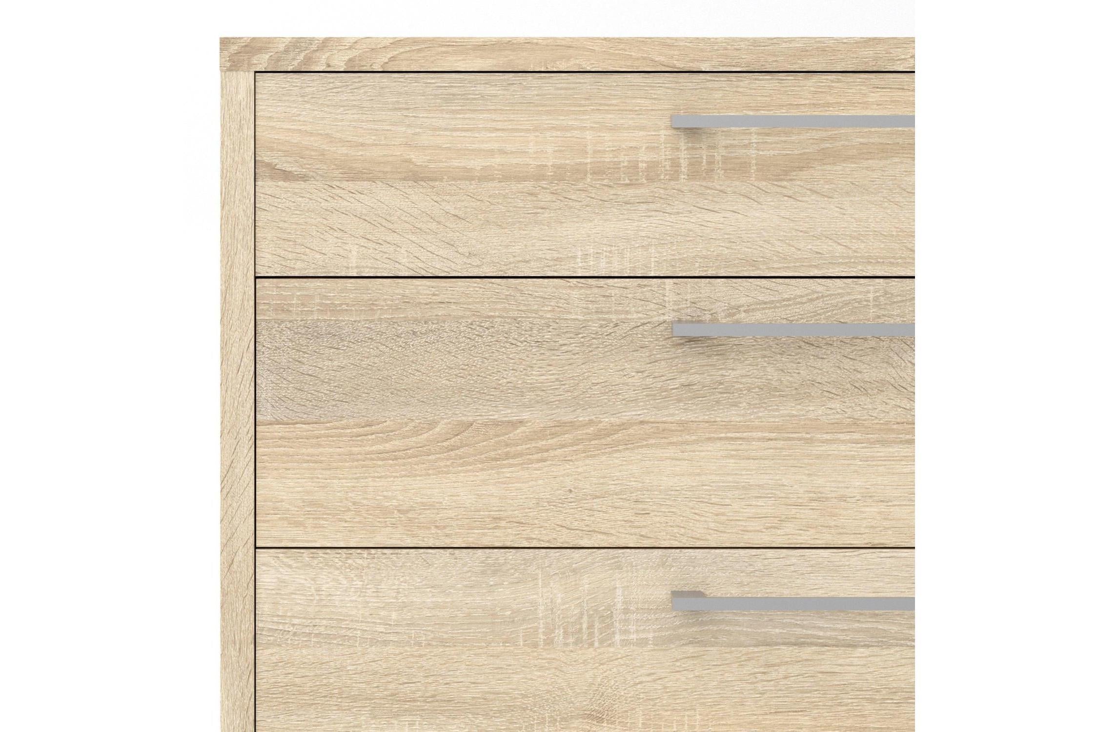 Prima Office Chest of 2 Drawers and 2 File Drawers in Oak