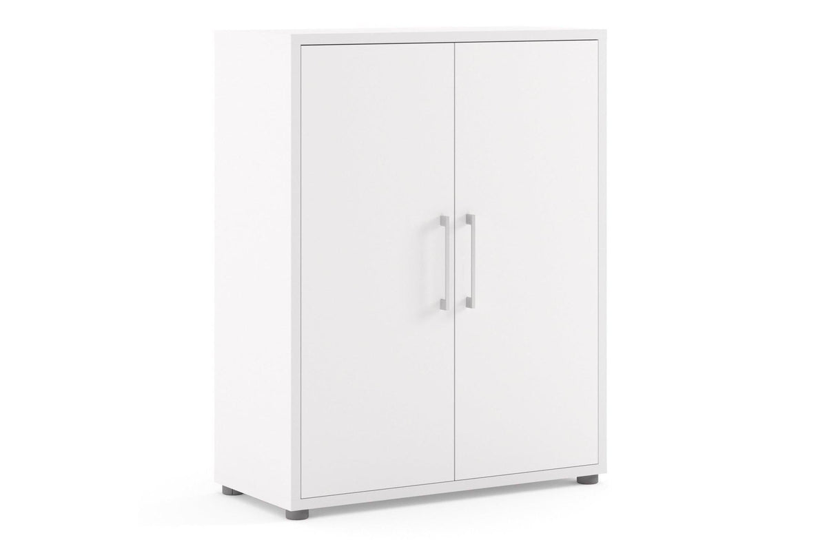 Prima Bookcase 2 Shelves With 2 Doors In White