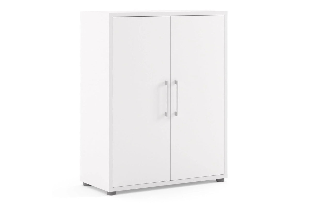 Prima Bookcase 2 Shelves With 2 Doors In White