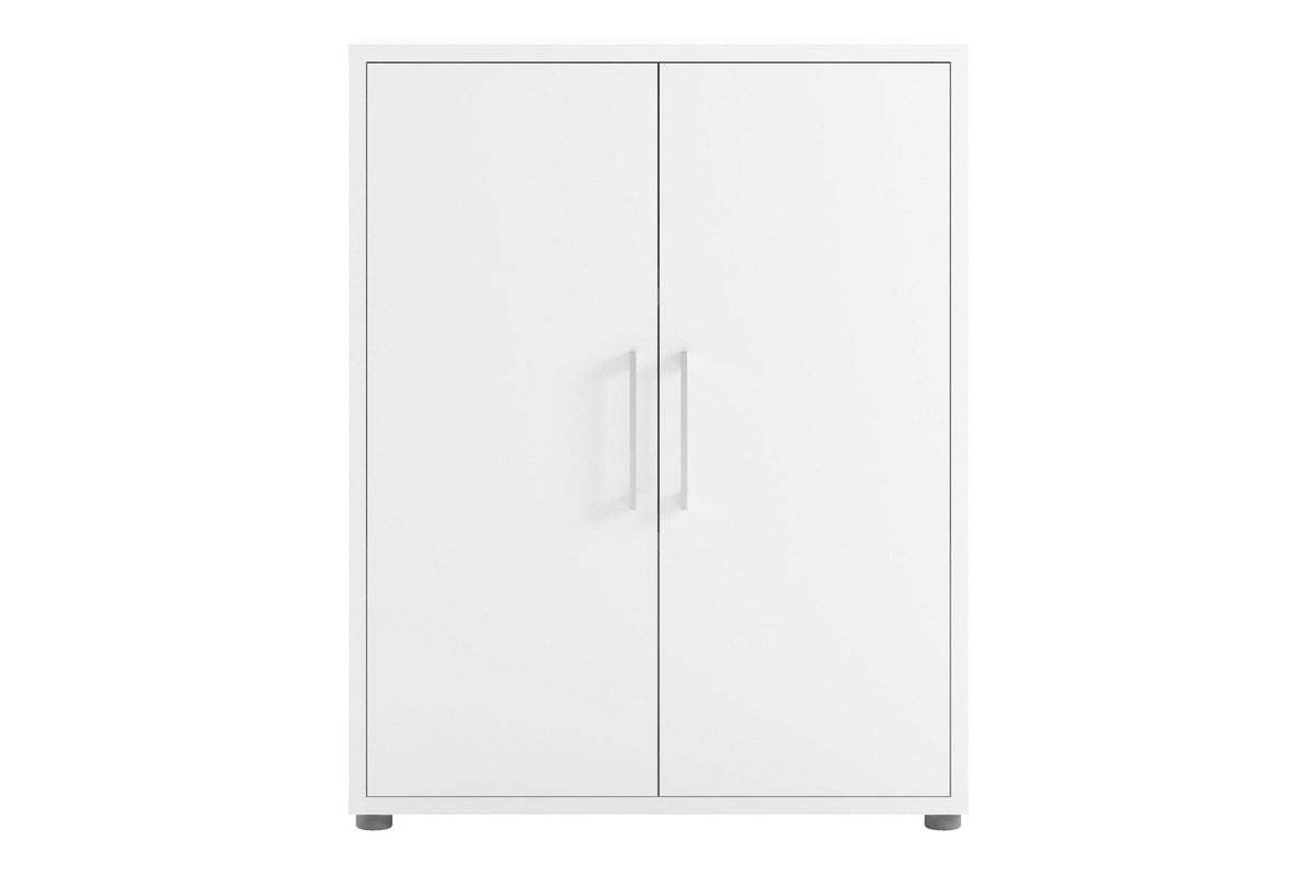 Prima Bookcase 2 Shelves With 2 Doors In White