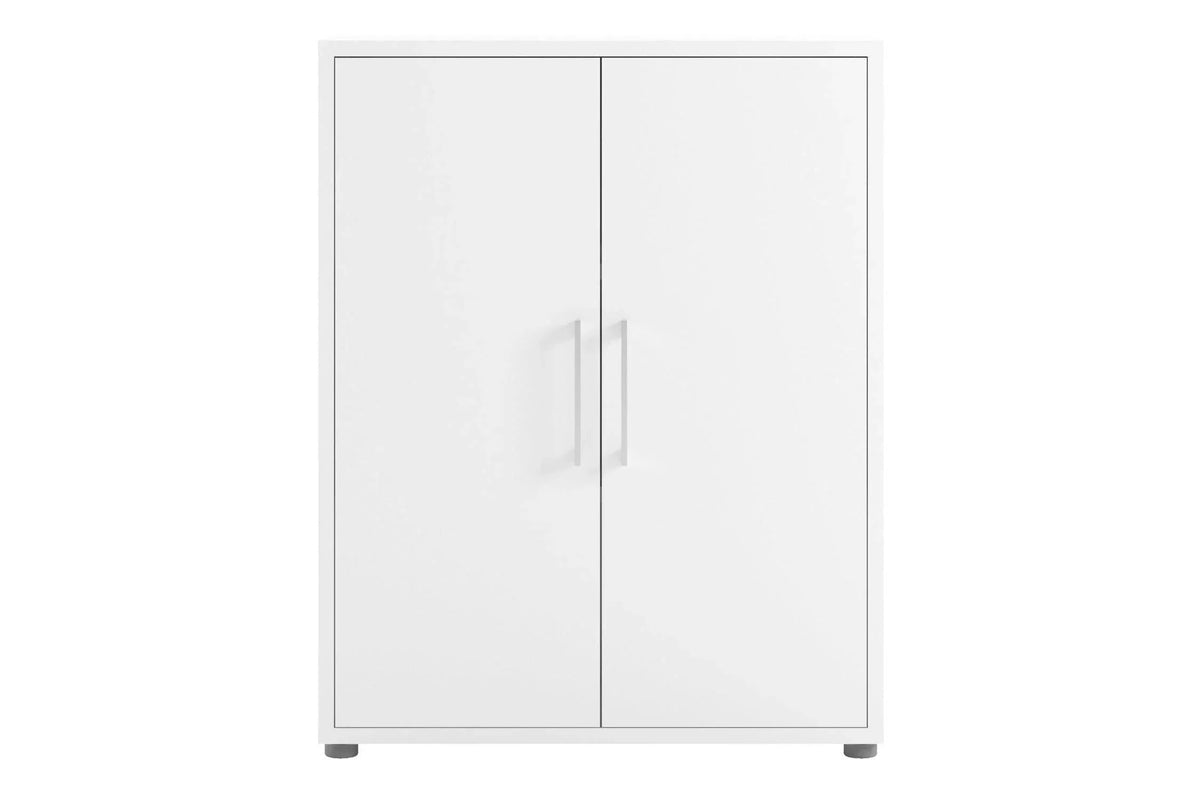 Prima Bookcase 2 Shelves With 2 Doors In White