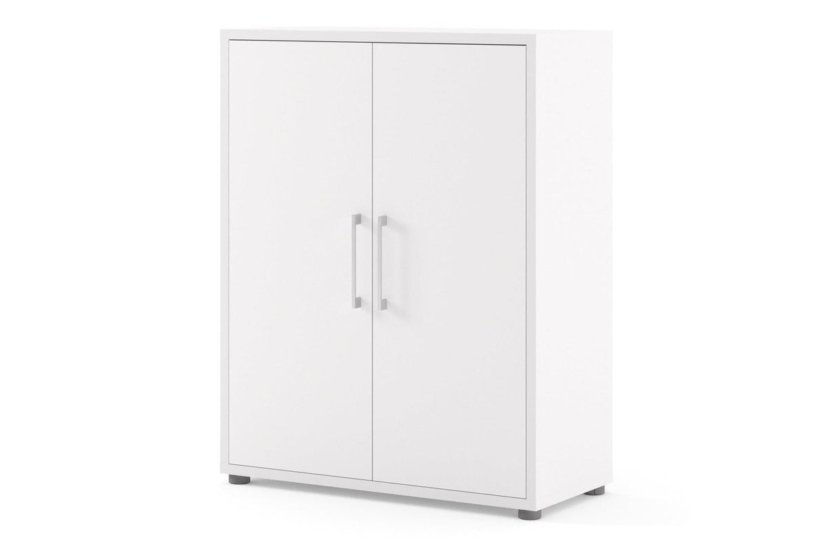 Prima Bookcase 2 Shelves With 2 Doors In White