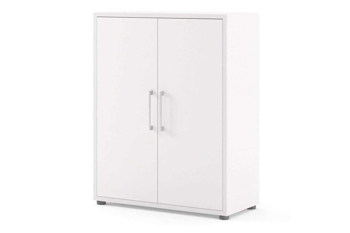 Prima Bookcase 2 Shelves With 2 Doors In White