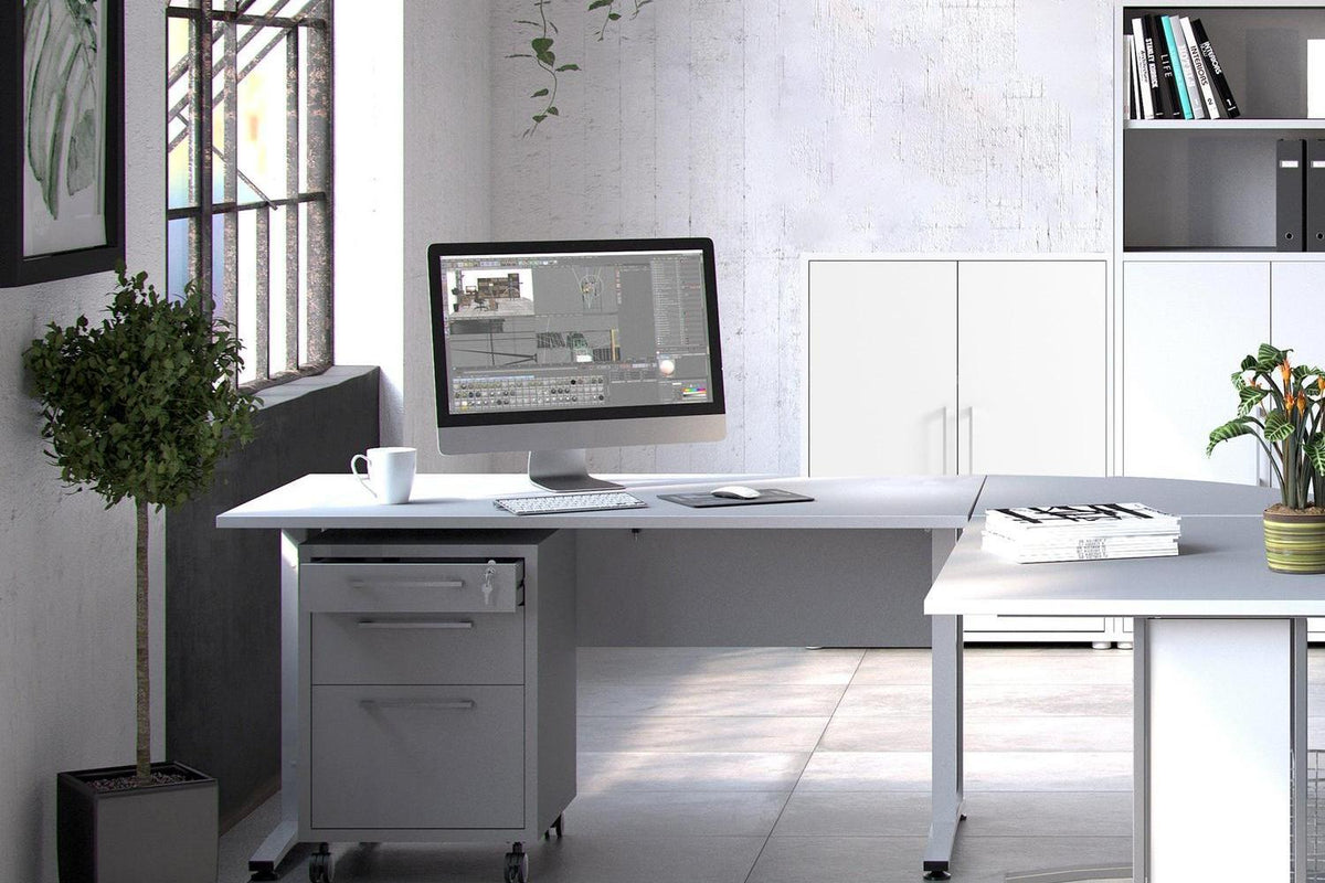 Prima Bookcase 2 Shelves With 2 Doors In White