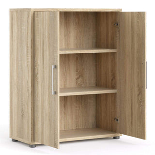 Prima Bookcase 2 Shelves with 2 Doors in Oak - Msofas LTD