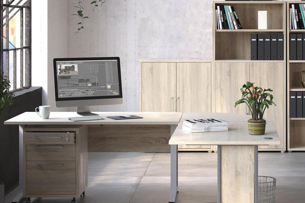 Prima Bookcase 2 Shelves With 2 Doors In Oak