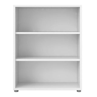 Prima Bookcase 2 Shelves in White - Msofas LTD