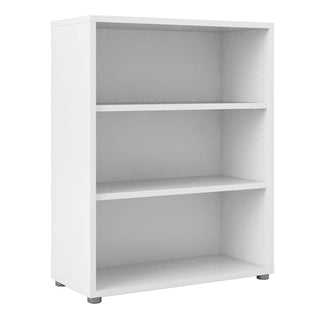 Prima Bookcase 2 Shelves in White - Msofas LTD