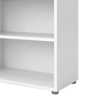 Prima Bookcase 2 Shelves in White - Msofas LTD