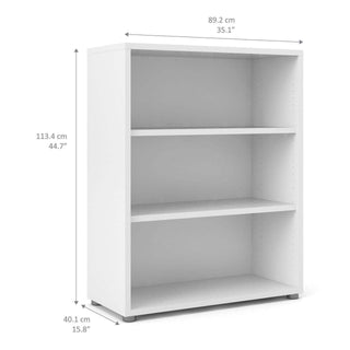 Prima Bookcase 2 Shelves in White - Msofas LTD