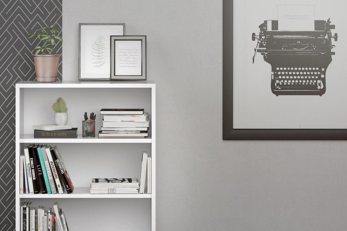 Prima Bookcase 2 Shelves In White