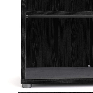 Prima Bookcase 2 Shelves in Black Woodgrain - Msofas LTD