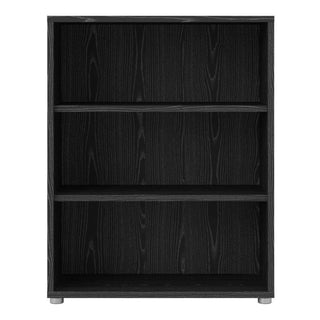 Prima Bookcase 2 Shelves in Black Woodgrain - Msofas LTD