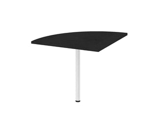 Prima Corner Desk Top in Black Woodgrain with White Legs - Msofas LTD