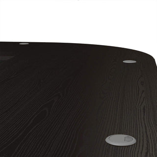 Prima Corner Desk Top in Black Woodgrain with White Legs - Msofas LTD