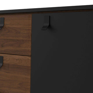 Ry Sideboard 2 Doors + 2 Drawers in Matt Black Walnut - Msofas LTD