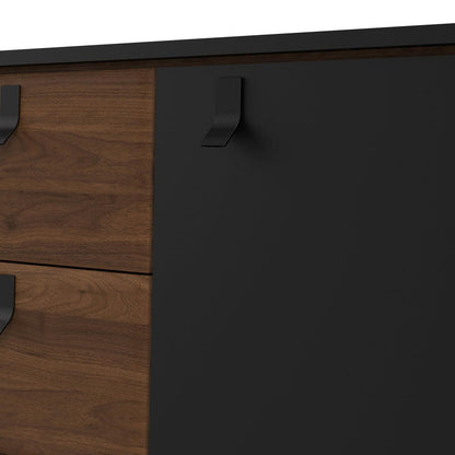 Ry Sideboard 2 Doors + 2 Drawers in Matt Black Walnut