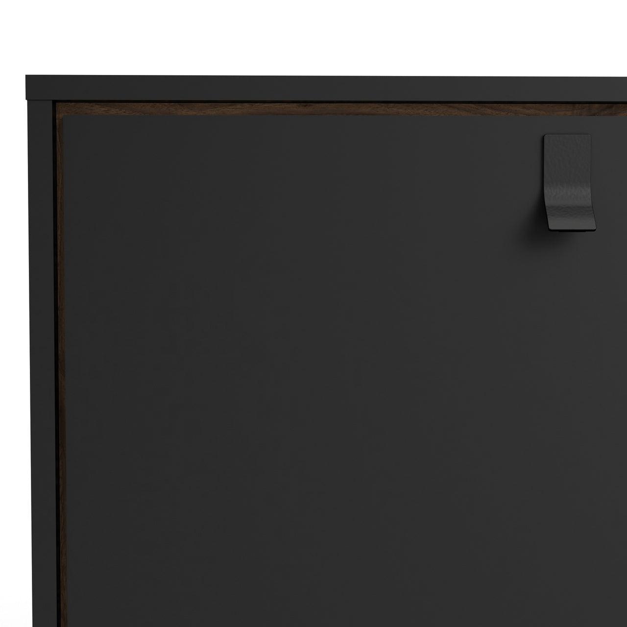 Ry Sideboard 2 Doors + 2 Drawers in Matt Black Walnut