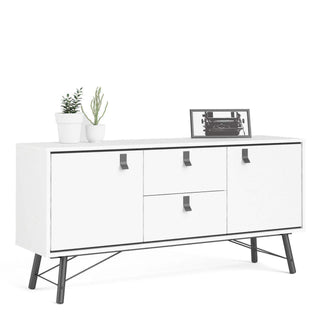 Ry Sideboard 2 Doors + 2 Drawers in Matt White - Msofas LTD