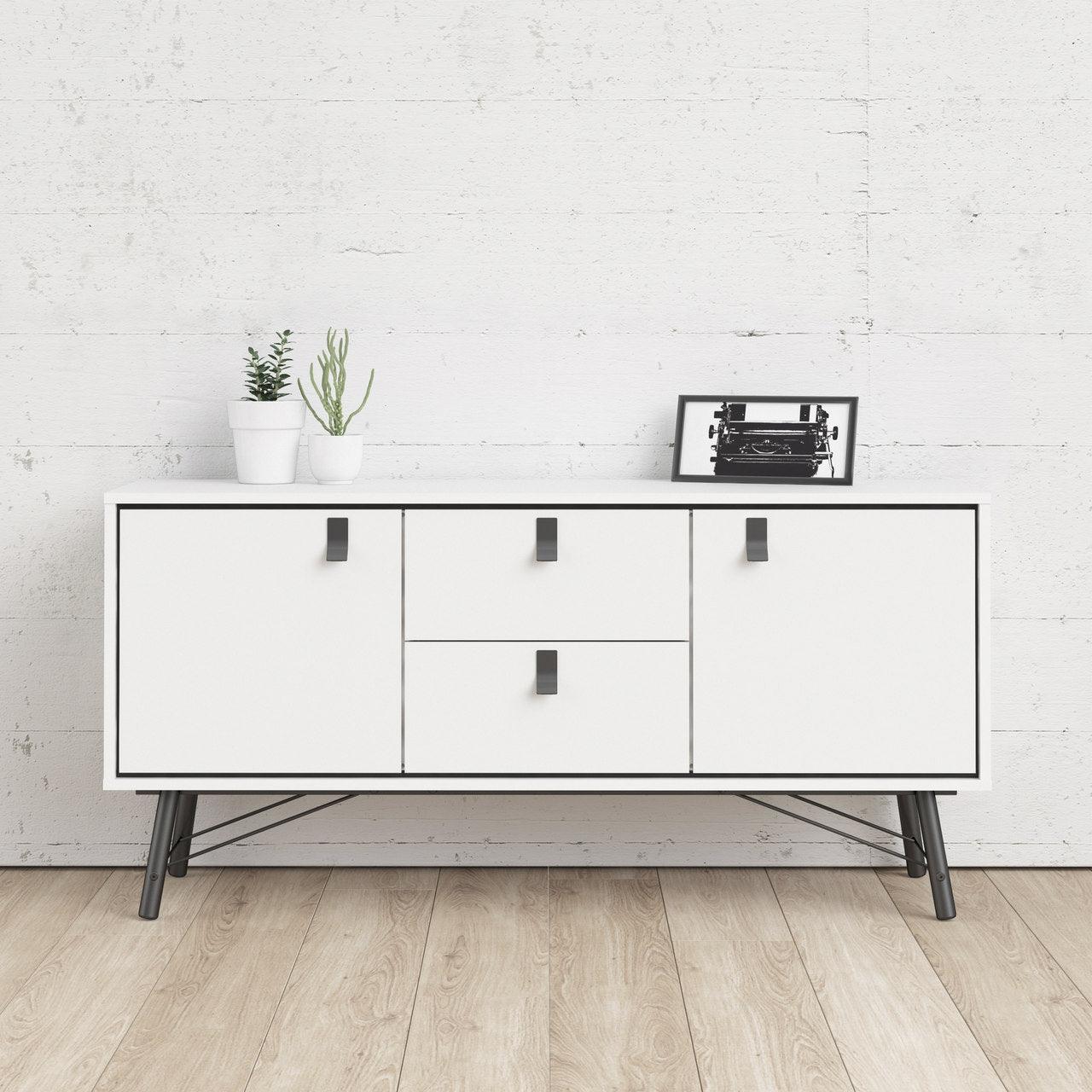 Ry Sideboard 2 Doors + 2 Drawers in Matt White