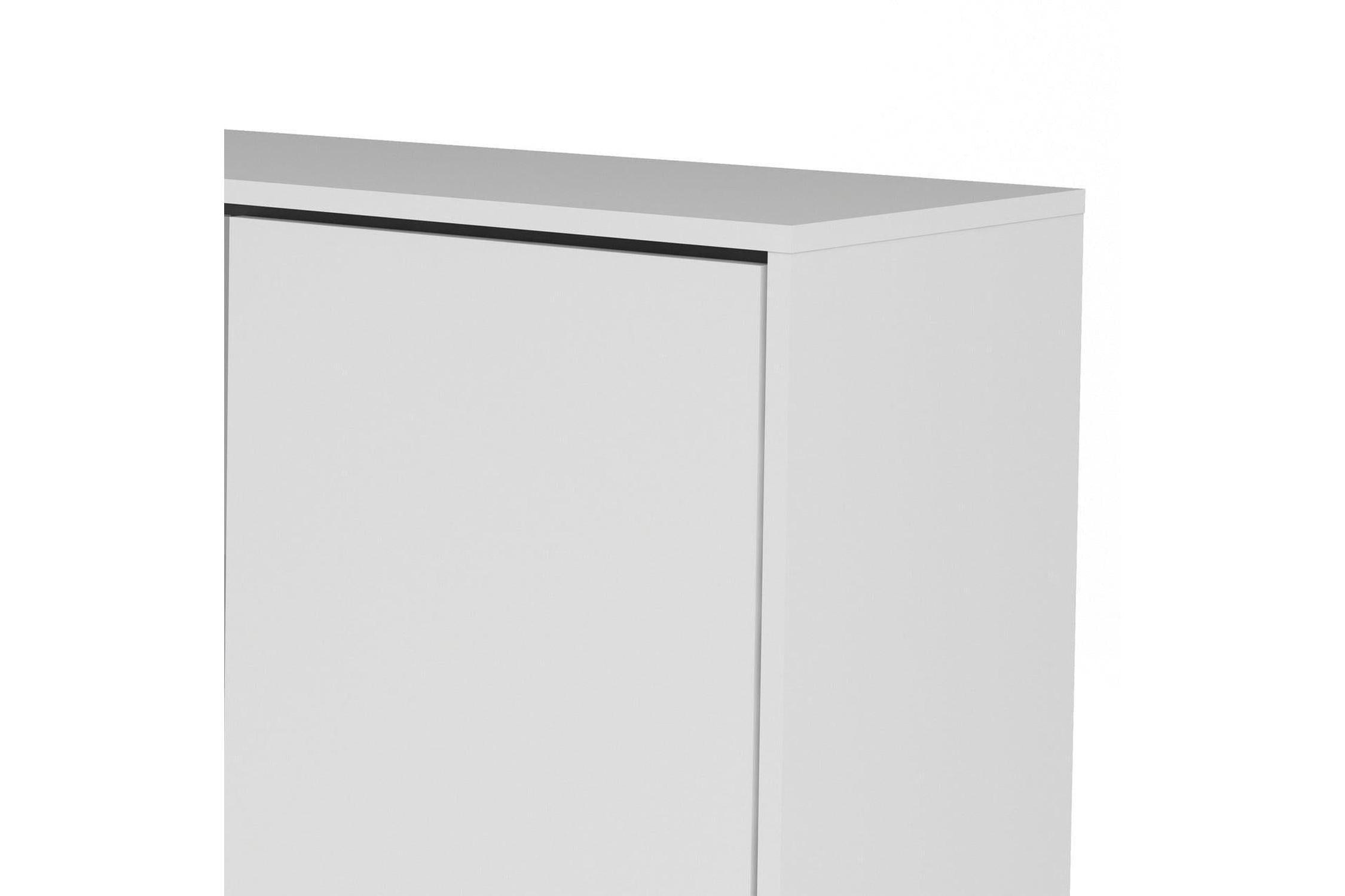 Ry China Cabinet with Glass Door and Drawer in Matt White