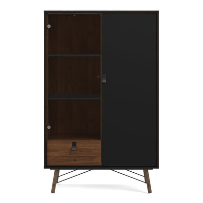 Ry China Cabinet in Matt Black Walnut