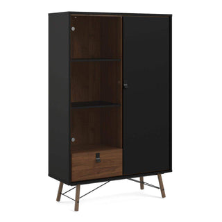 Ry China Cabinet in Matt Black Walnut - Msofas LTD